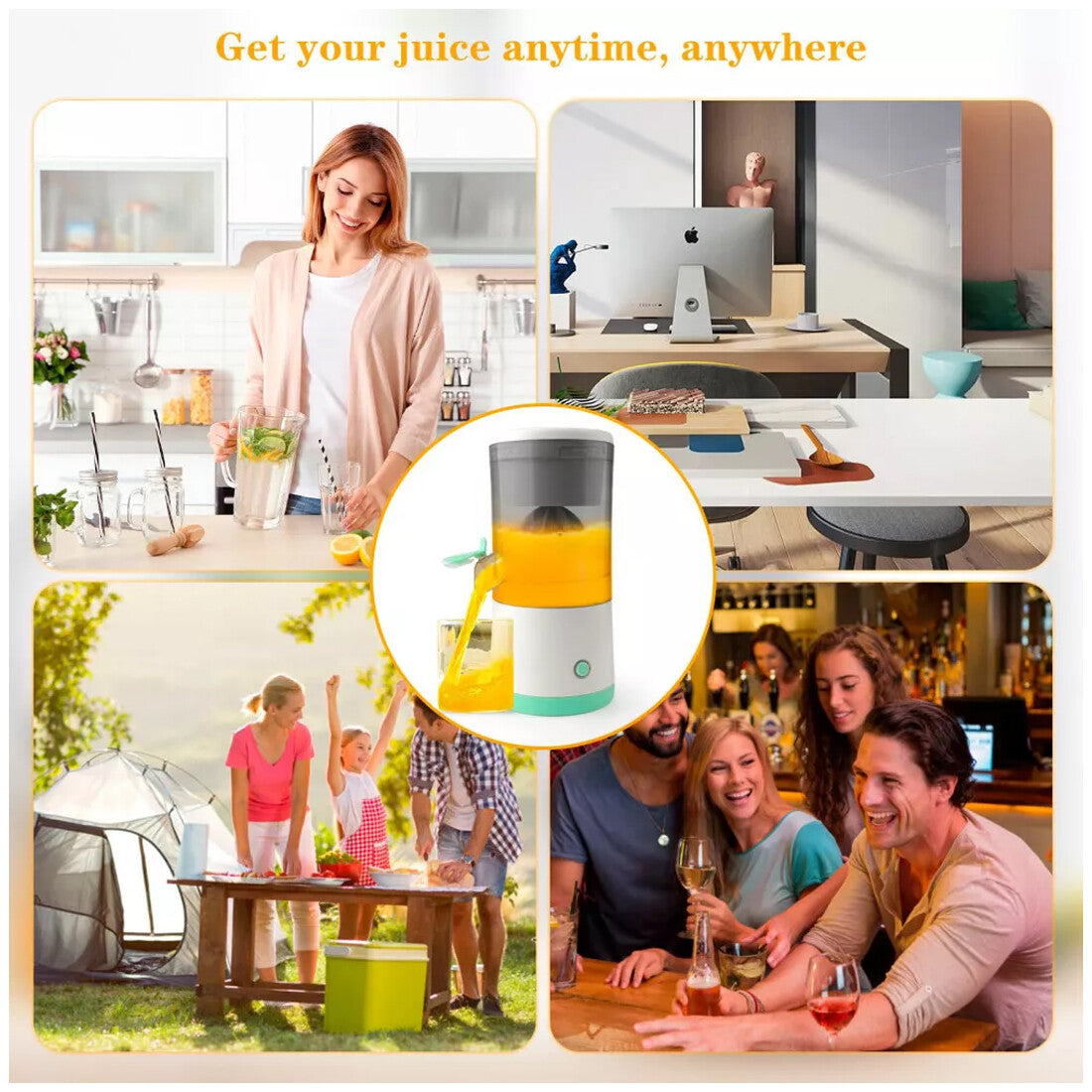 Electric USB Charging Juice Presser Squeezer Orange Lemon Watermelon J