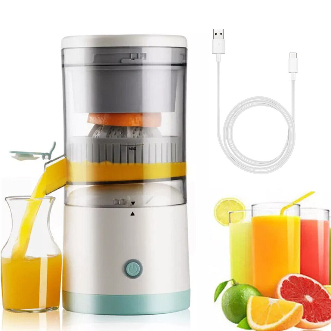 Electric USB Charging Juice Presser Squeezer Orange Lemon Watermelon J